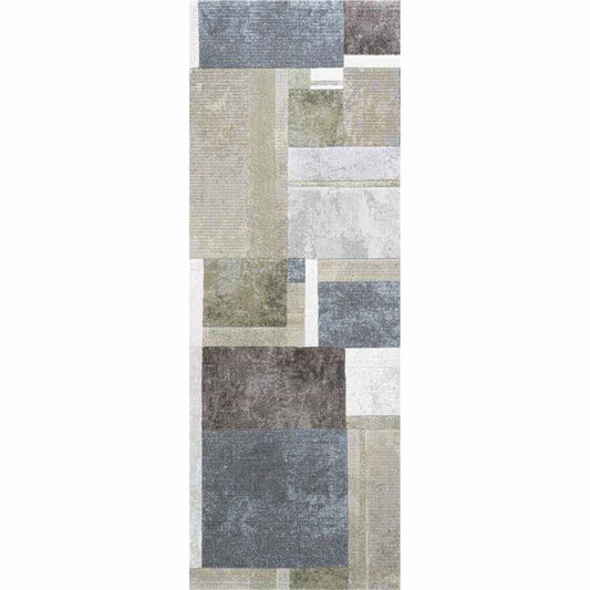 Galleria Modern Geometric 63764 5250 Runner Rugs in Blue