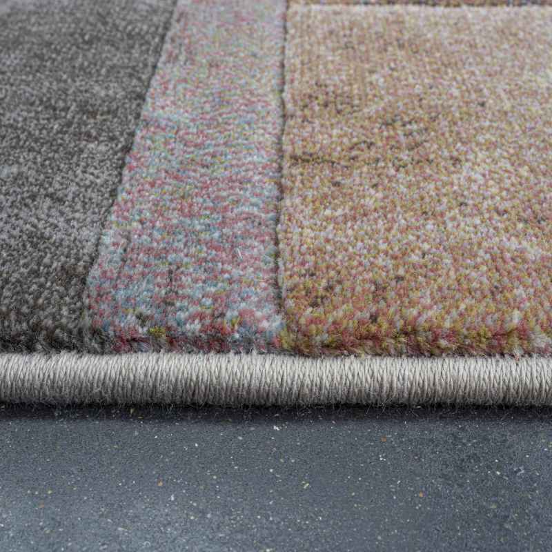 Galleria Modern Geometric 63764 5280 Runner Rugs in Salmon Pink
