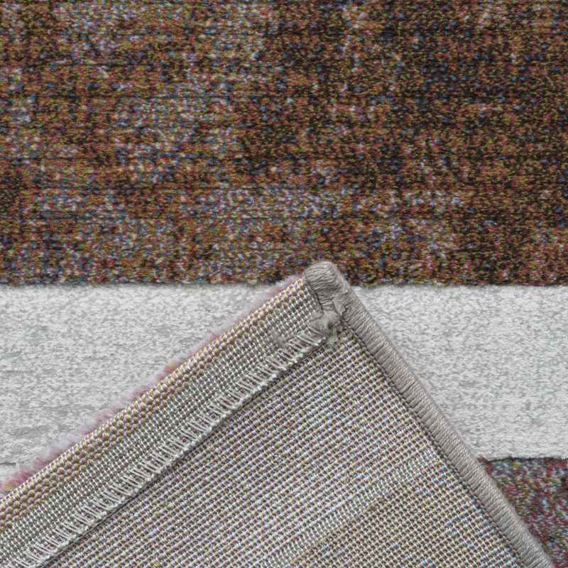 Galleria Modern Geometric 63764 5280 Runner Rugs in Salmon Pink