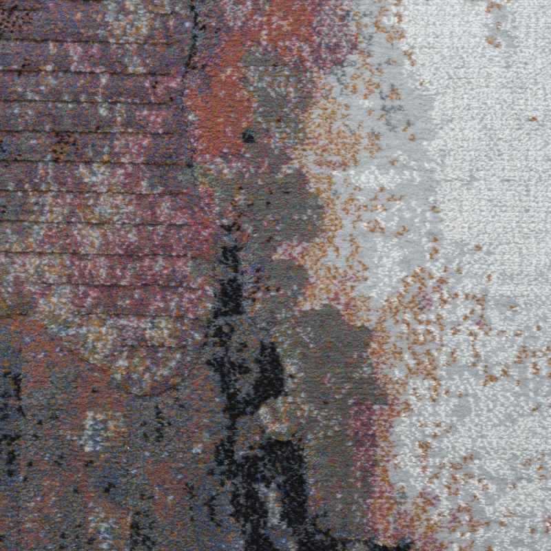 Galleria Modern Abstract Rugs 63801 6626 in Terracotta Orange