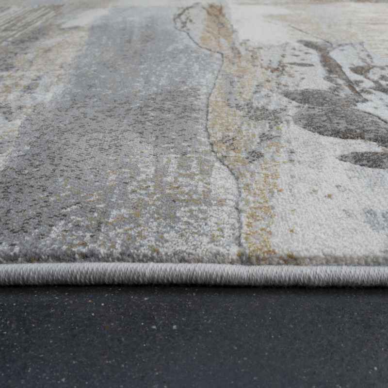 Galleria Modern Abstract Textured Rug 63813 9248 in Brown