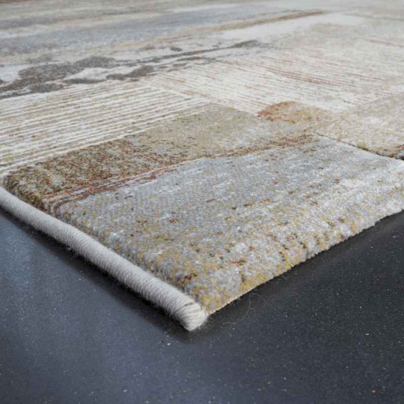 Galleria Modern Abstract Textured Rug 63813 9248 in Brown