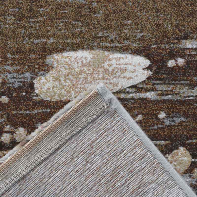 Galleria Modern Abstract Textured Rug 63813 9248 in Brown