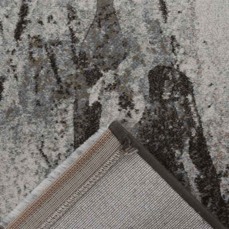 Galleria Modern Abstract Textured Rug 63843 9248 in Brown