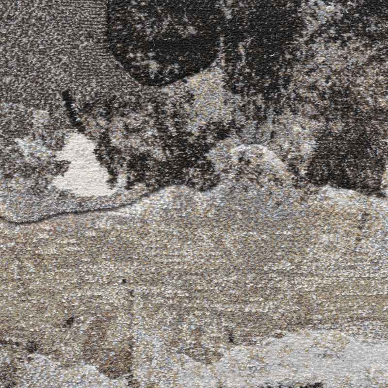 Galleria Modern Abstract Textured Rug 63843 9293 in Charcoal Grey
