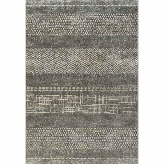 Galleria Modern Abstract Textured Rug 63857 3293 in Charcoal Grey