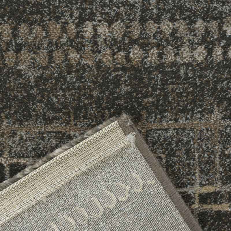 Galleria Modern Abstract Textured Rug 63857 3293 in Charcoal Grey