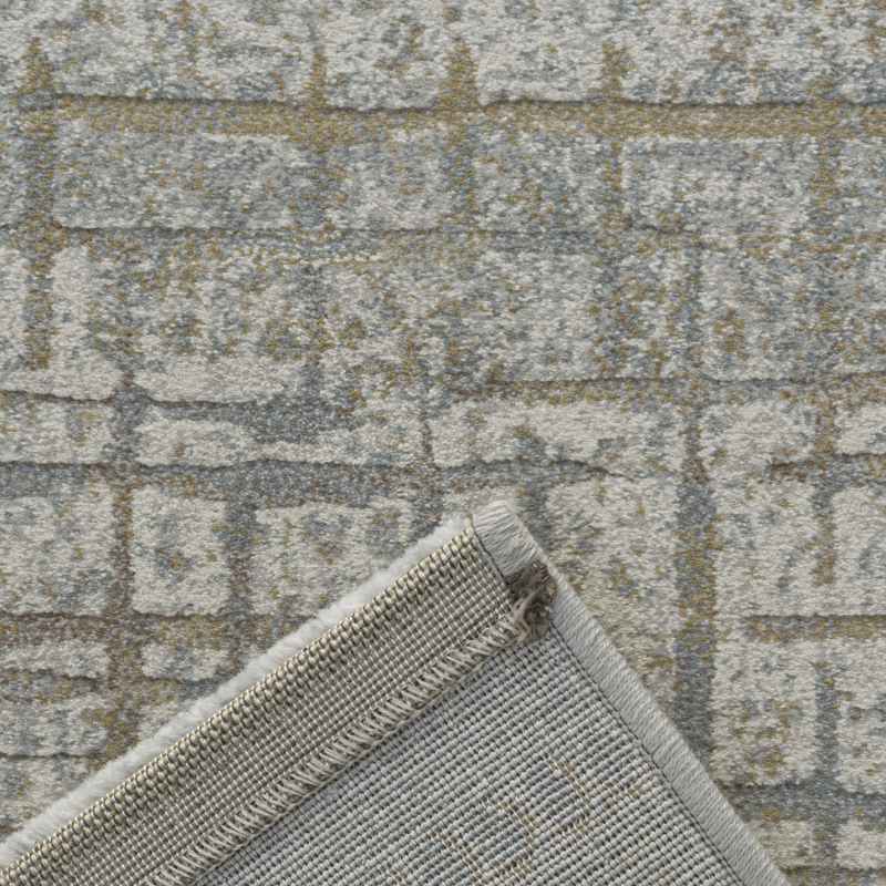 Galleria Modern Abstract Textured Rug 63857 9293 in Grey