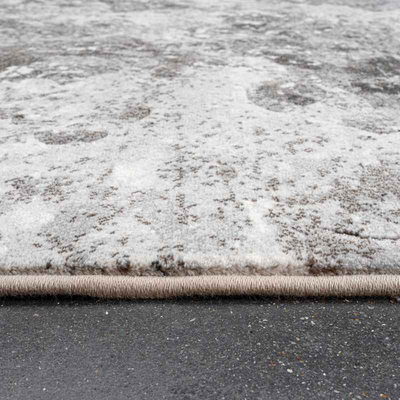 Galleria Modern Abstract Rugs 63872 6233 in Charcoal Grey