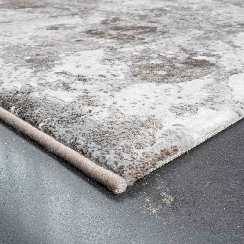 Galleria Modern Abstract Rugs 63872 6233 in Charcoal Grey