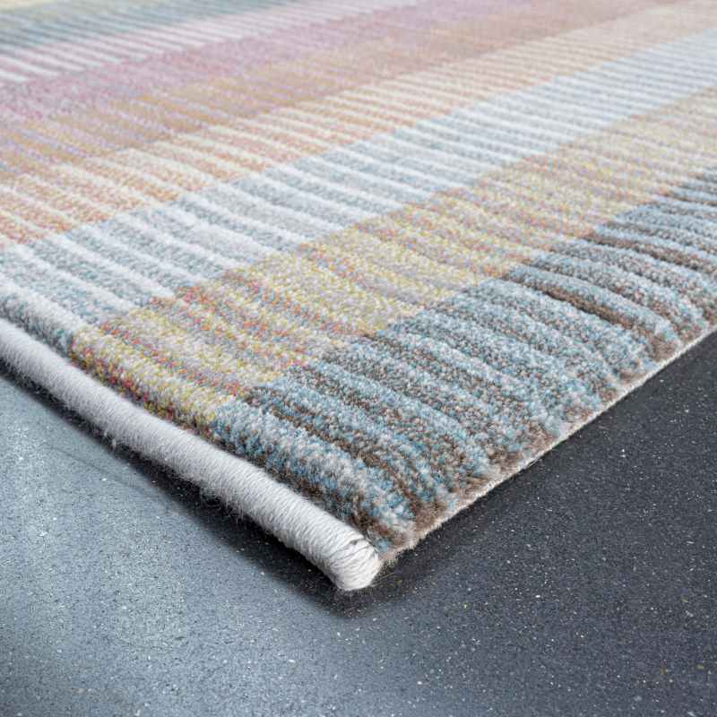 Galleria Modern Stripe Rugs 63909 7270 in Multi