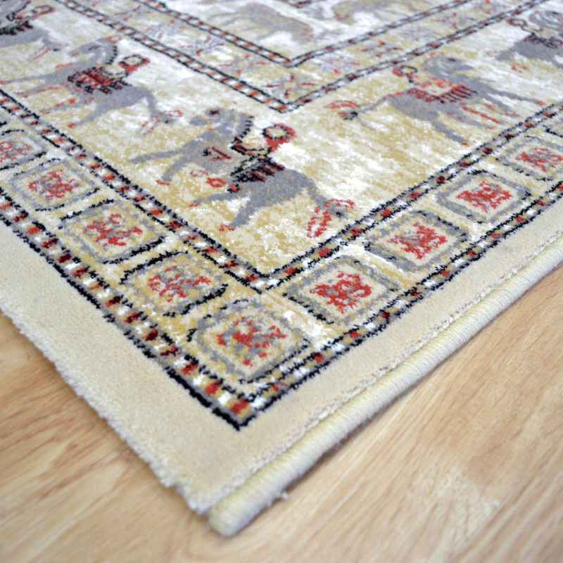 Noble Art Traditional Geometric Rugs 65106 190 in Beige