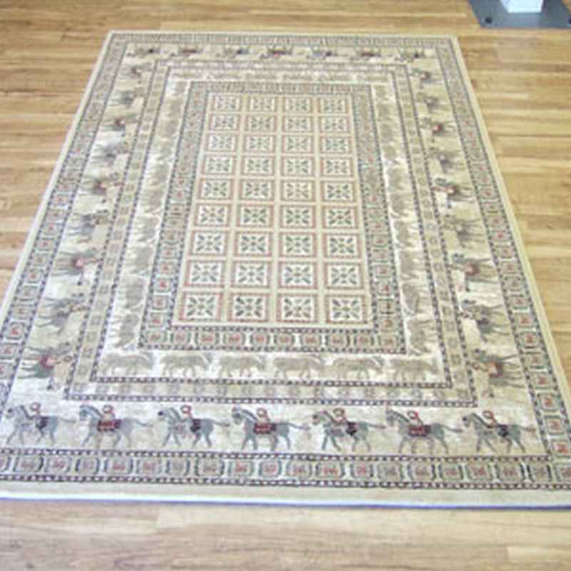 Noble Art Traditional Geometric Rugs 65106 190 in Beige