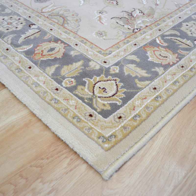 Noble Art Traditional Bordered Rugs 65124 192 in Ivory Green