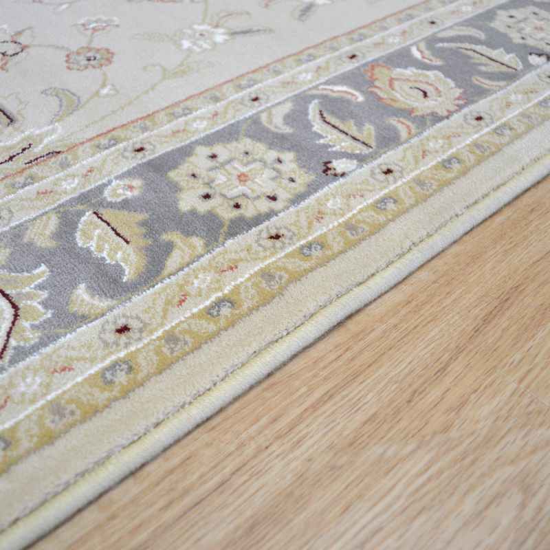Noble Art Traditional Bordered Rugs 65124 192 in Ivory Green