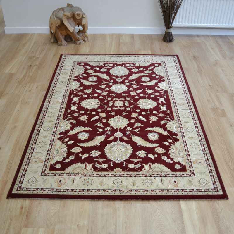 Noble Art Traditional Bordered Rugs 65124 390 in Red