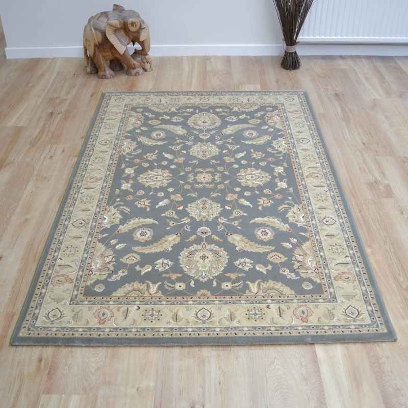 Noble Art Traditional Bordered Rugs 65124 490 in Green