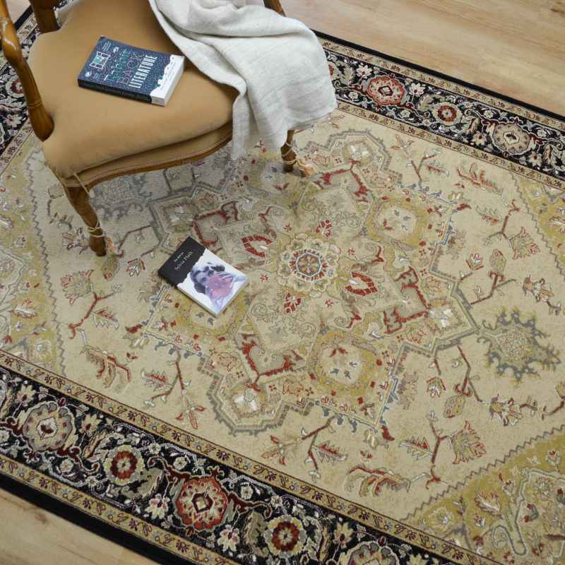 Noble Art Rugs 65140 190 in Beige and Black