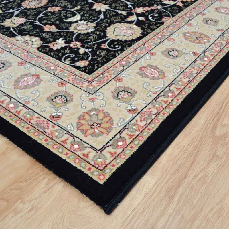 Noble Art Traditional Bordered Rugs 6529 090 in Black