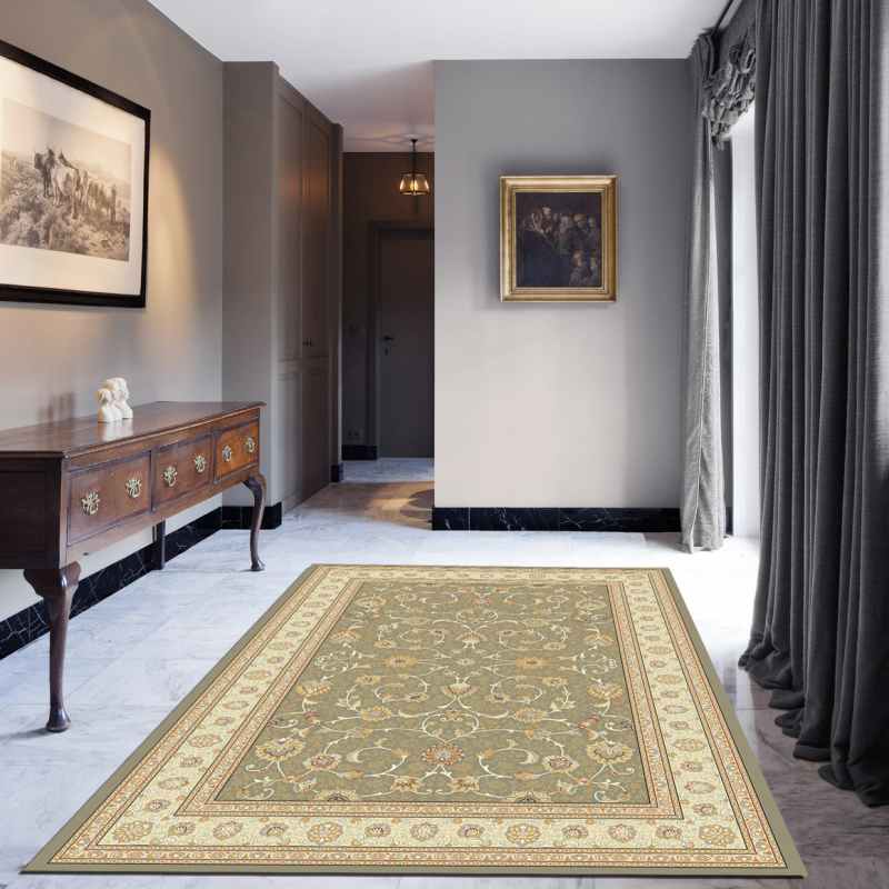 Noble Art Traditional Bordered Rugs 6529 491 in Green