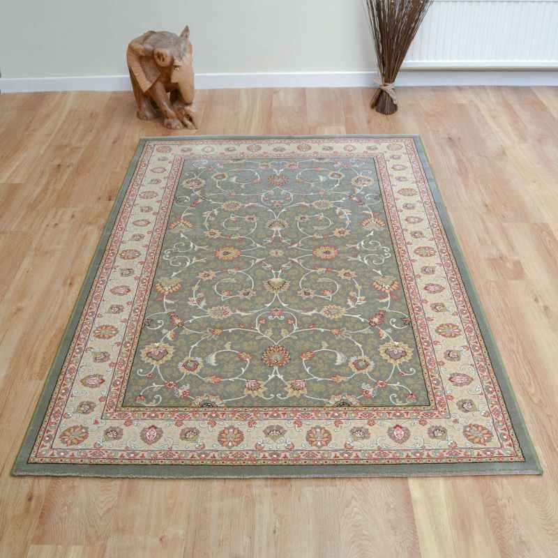 Noble Art Traditional Bordered Rugs 6529 491 in Green