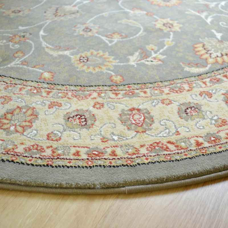 Noble Art Traditional Bordered Circle Rugs 6529 491 in Green