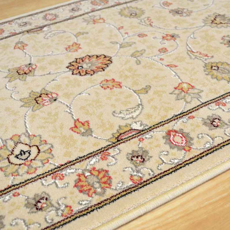 Noble Art Traditional Bordered Runner Rugs 6529 190 in Cream
