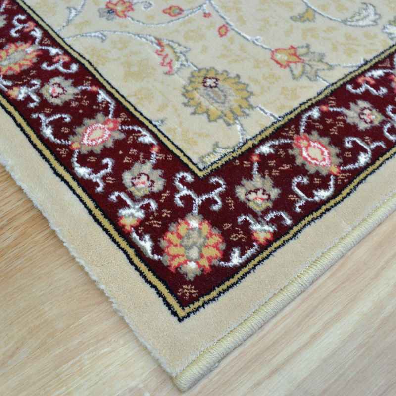 Noble Art Traditional Bordered Runner Rugs 6529 191 in Cream Red