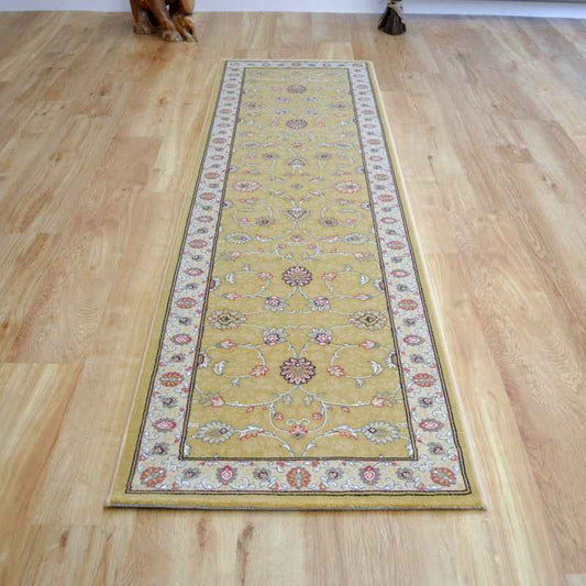 Noble Art Traditional Bordered Runner Rugs 6529 790 in Gold