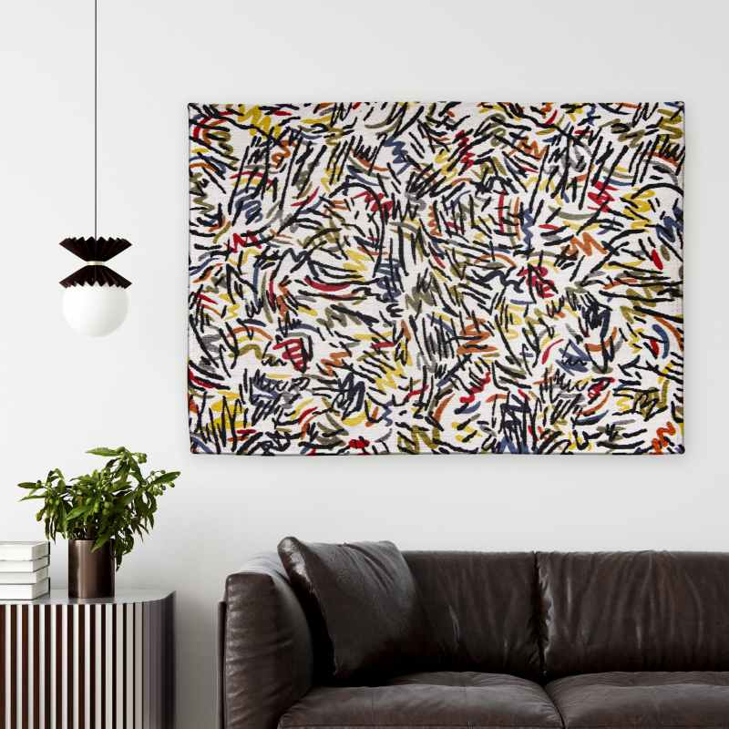 Louis De Poortere Designer Graffito Rugs in 9144 Street Graph