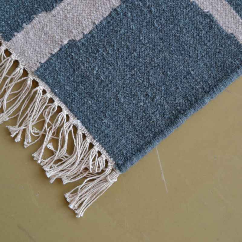 Stack Wool Rugs in Blue 48507 by Brink and Campman