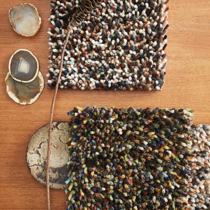 Dots 170501 Shaggy Wool Designer Rugs by Brink and Campman