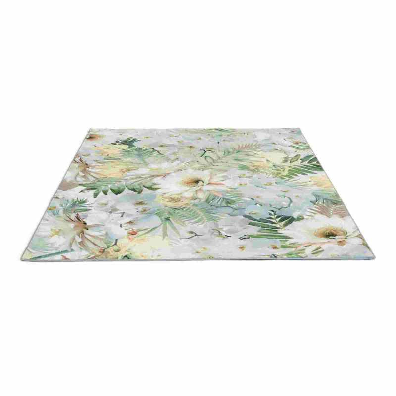 Woodlands Botanical Flower Print Rugs 53507 by Ted Baker in Multi