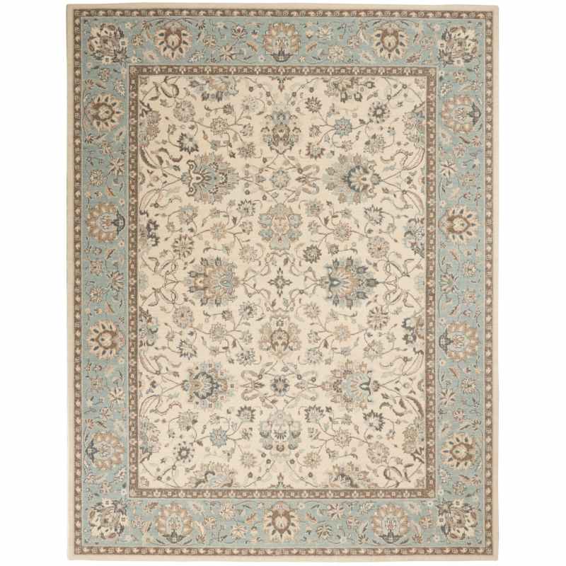 Living Treasure Rugs by Nourison LI16 in Ivory Aqua