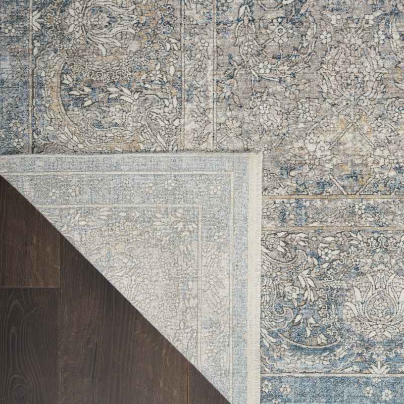 Starry Nights Traditional Medallion Rug STN01 in Cream Blue