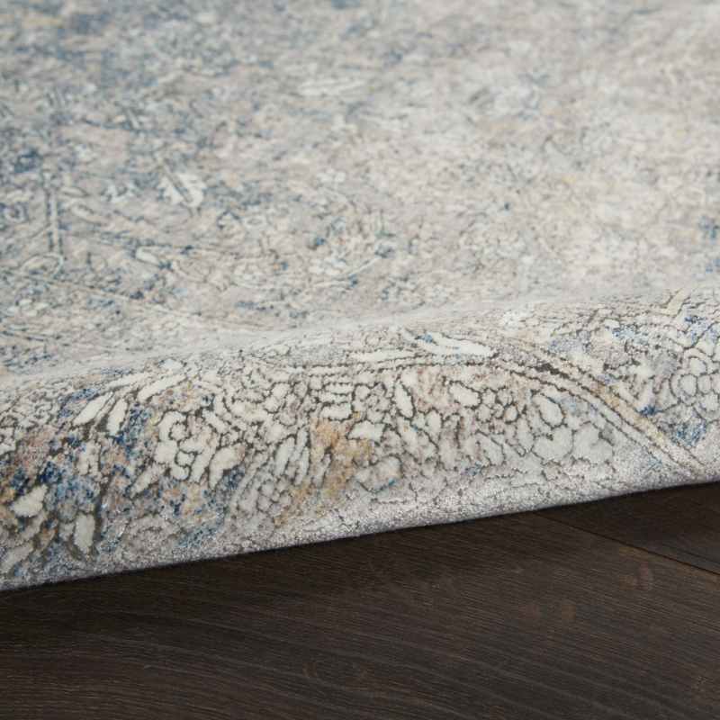Starry Nights Traditional Medallion Rug STN01 in Cream Blue