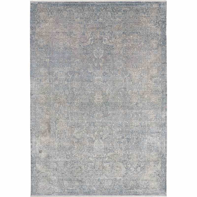Starry Nights Traditional Medallion Rug STN01 in Cream Blue
