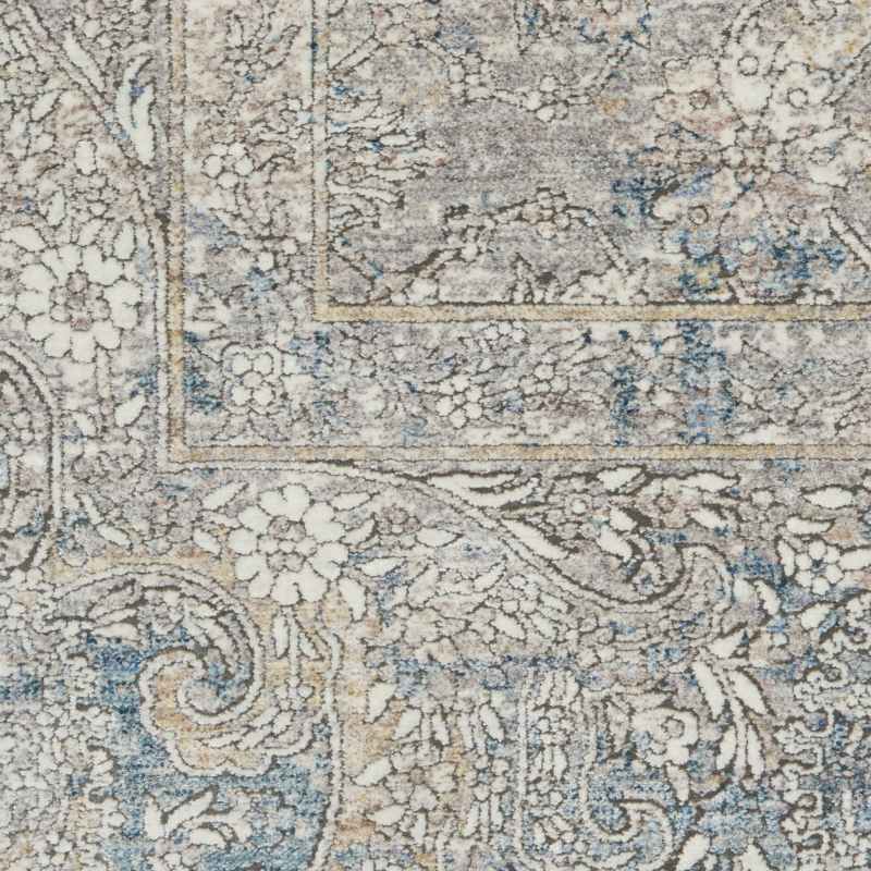 Starry Nights Traditional Medallion Rug STN01 in Cream Blue