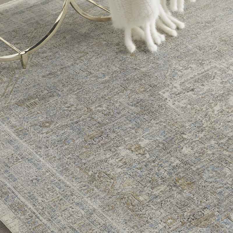 Starry Nights Traditional Medallion Rug STN02 in Cream Grey