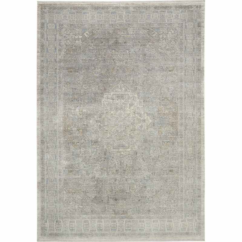 Starry Nights Traditional Medallion Rug STN02 in Cream Grey