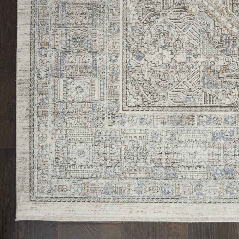 Starry Nights Traditional Medallion Rug STN02 in Cream Grey