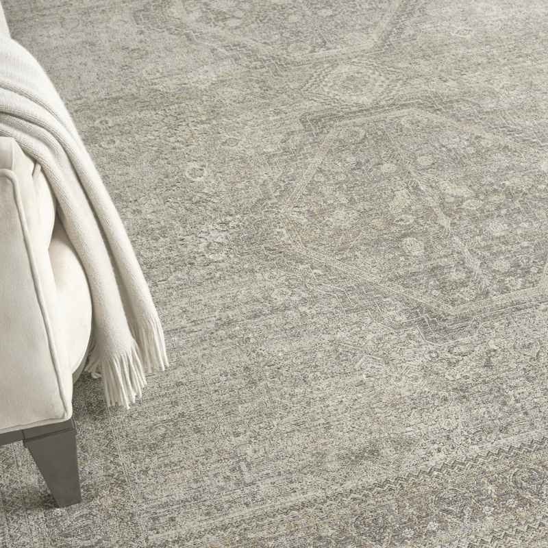 Starry Nights Traditional Medallion Rug STN04 in Cream Grey