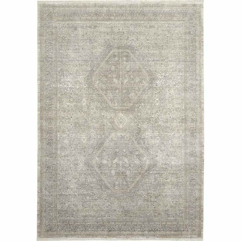 Starry Nights Traditional Medallion Rug STN04 in Cream Grey