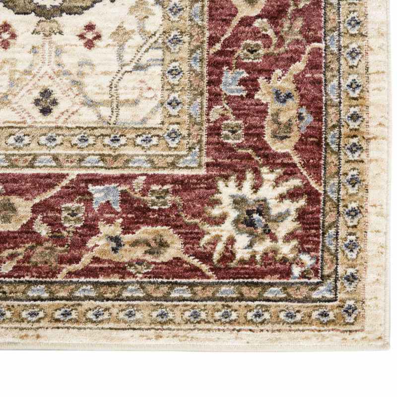 Traditional Empire Rug By Concept Loom EMP08 in Ivory Rust Red
