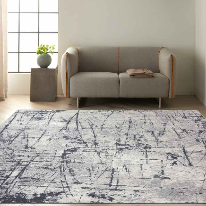 Calvin Klein Vapor Designer Abstract Rugs CK972 Ivory Grey