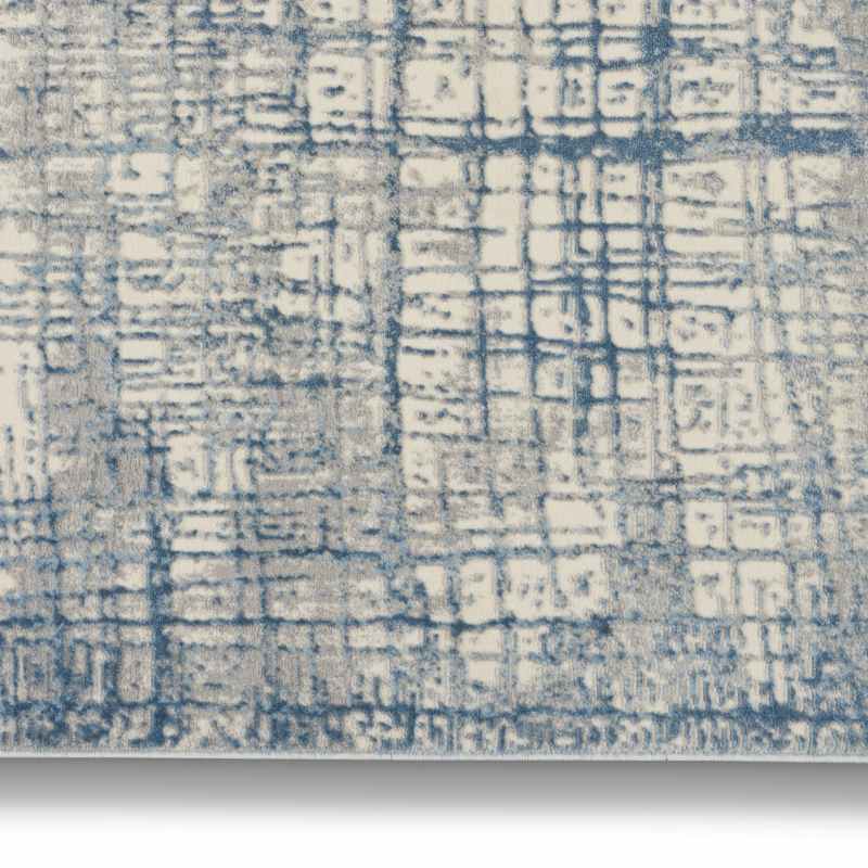 Calvin Klein Rush Designer Hallway Runner CK950 Ivory Blue