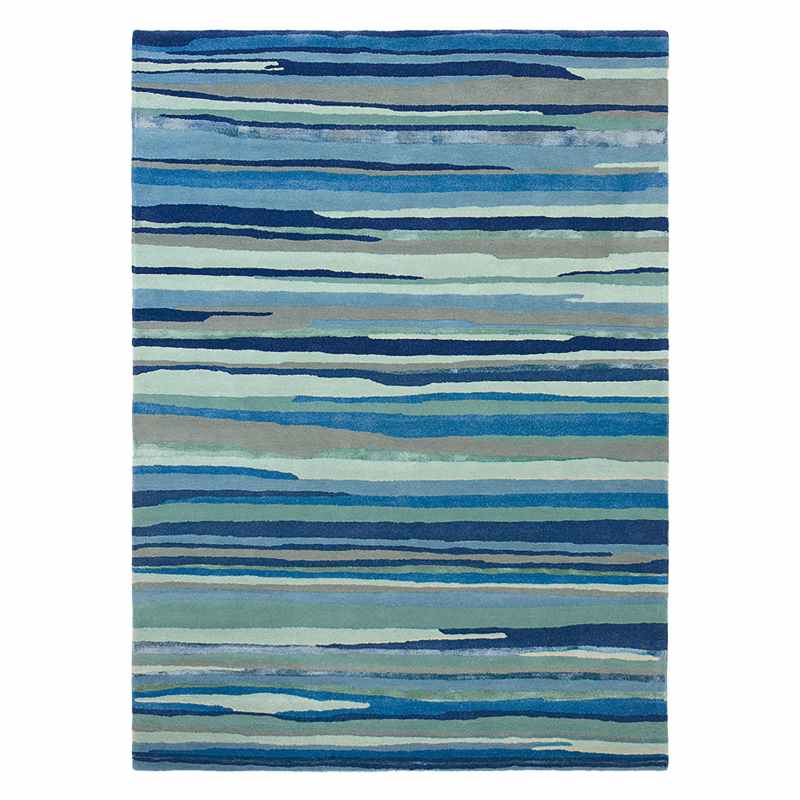 Elsdon Modern Rugs 44008 in Mineral Blue by Sanderson