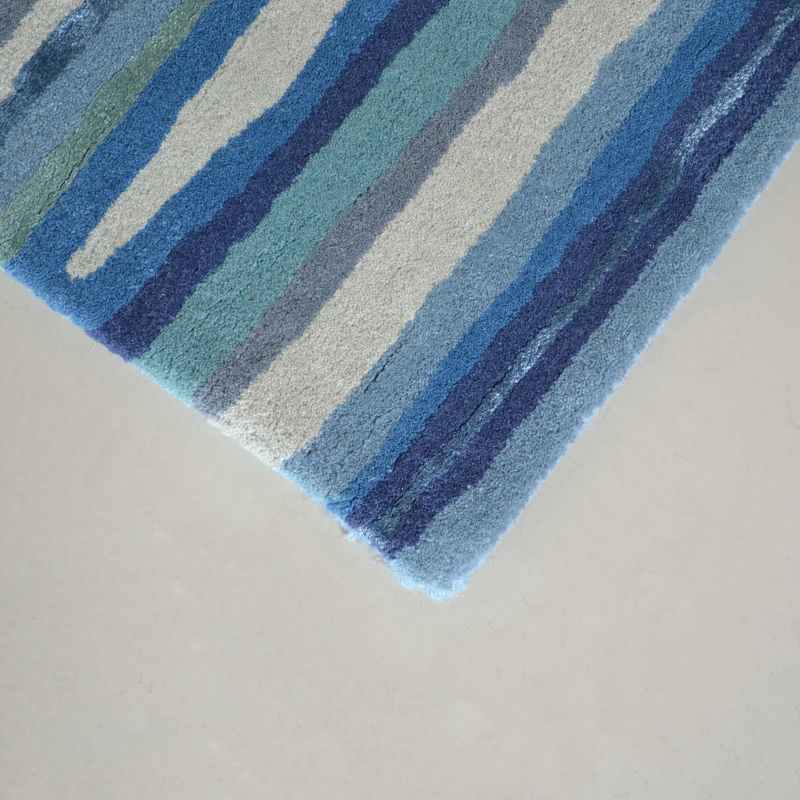 Elsdon Modern Rugs 44008 in Mineral Blue by Sanderson