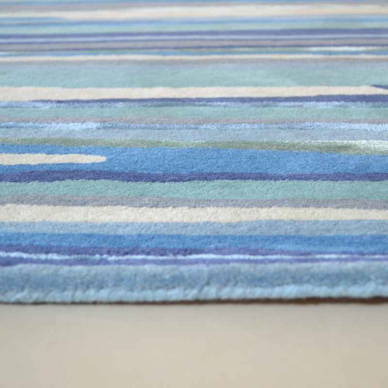Elsdon Modern Rugs 44008 in Mineral Blue by Sanderson