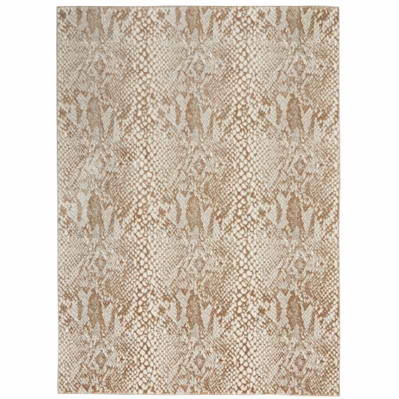 Solace Designer Print Rugs SLA06 in Ivory Beige by Nourison